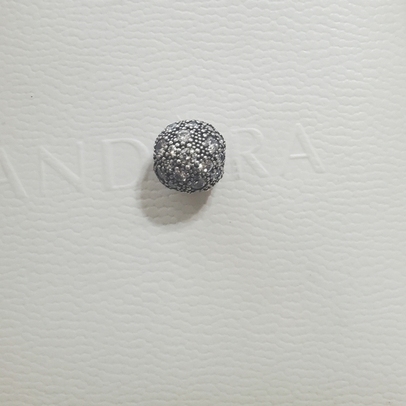 Pandora PAVE CZ BALL CLASP CLIP CHARMS  AUTHENTIC Imprint S925 ALE Retired - Picture 2 of 8